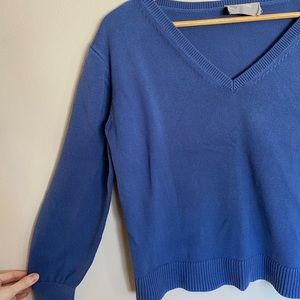 Everlane blue cotton cropped sweater
